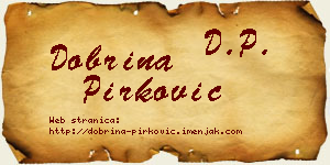 Dobrina Pirković vizit kartica